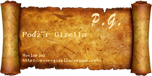 Poór Gizella névjegykártya