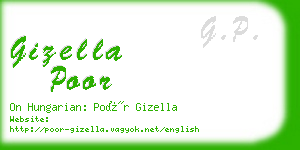 gizella poor business card